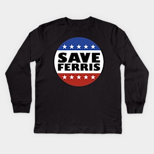 Save Ferris Badge Kids Long Sleeve T-Shirt